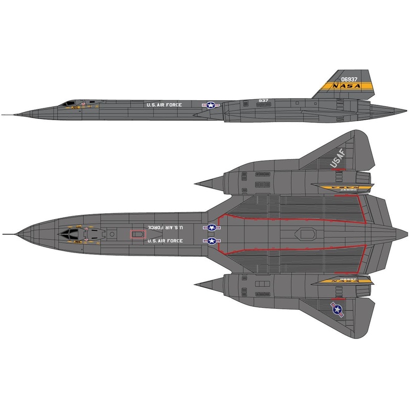1/144 US Air Force High Altitude Strategic Reconnaissance Aircraft SR-71 Blackbird NASA
