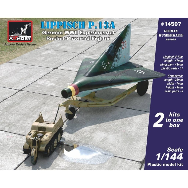 1/144 Lippisch P.13a w/ Kettenkrad