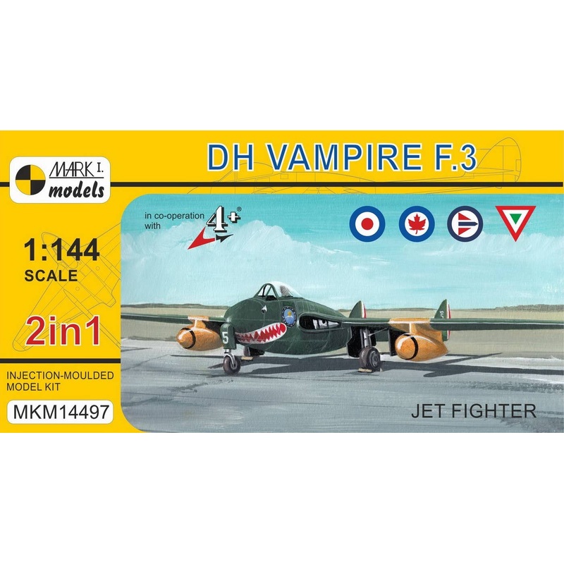 1/144 DH Vampire F.3 Jet Fighter 2in1