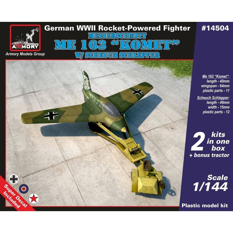 1/144 Messerschmitt ME163 Komet w/Scheuch Schlepper 2 in 1
