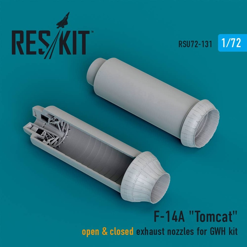 1/72 F-14A Tomcat open & closed exhaust nozzles for GWH kit (3D Printed)