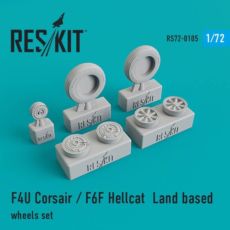 1/72 F4U Corsair/F6F Hellcat Land-Based Wheels Set