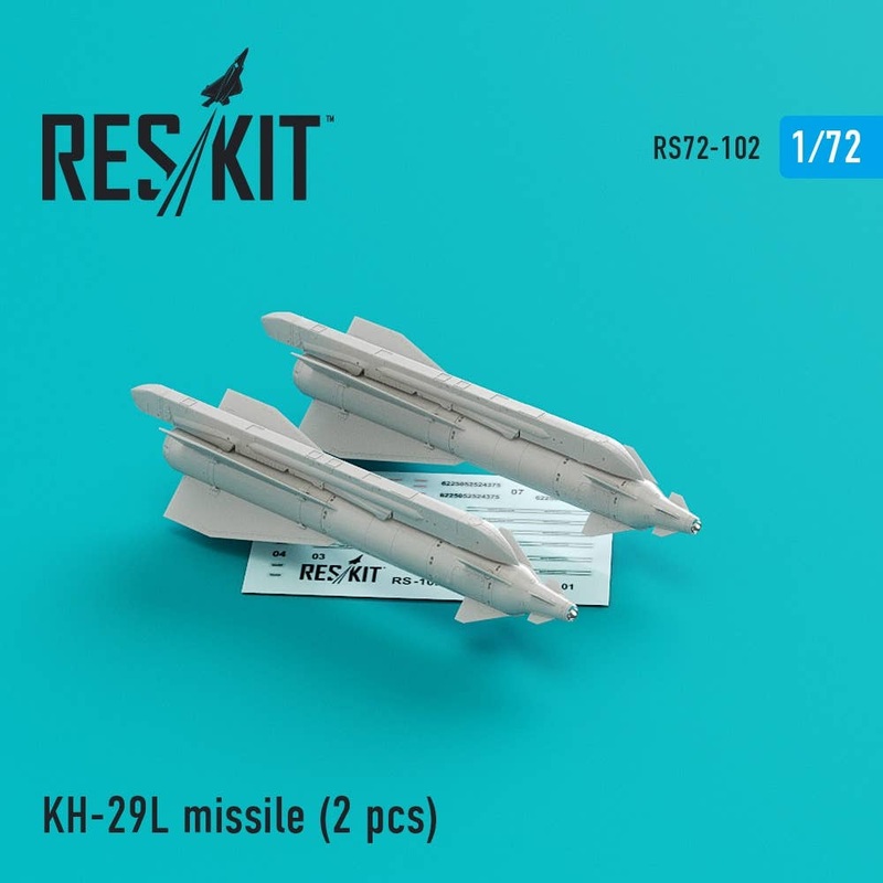 1/72 Kh-29L (AS-14A Kedge) Missile (2pcs) Su-17, Su-25,Su-24, Su-34, Su-30, Su-39, Mig-27, Yak-130, Mirage F.1