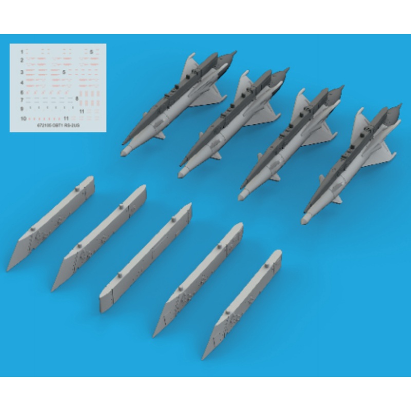 1/72 RS-2US Missiles w/Pylons for MiG-21 (for Eduard)
