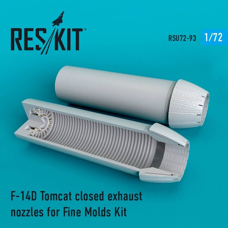 1/72 F-14D Tomcat Closed Exhaust Nozzles for Fine Molds Kit