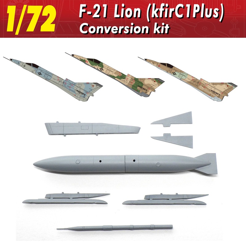 1/72 F-21 Lion (Kfir C1 Plus) Modification Kit