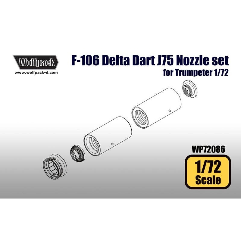 1/72 F-106 Delta Dart J75 Engine Nozzle set (for Trumpeter)