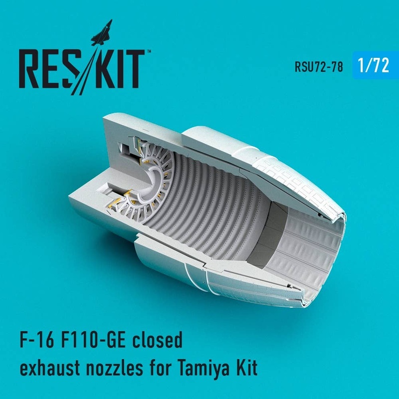 1/72 F-16 F110-Ge Closed Exhaust Nozzles for Tamiya Kit