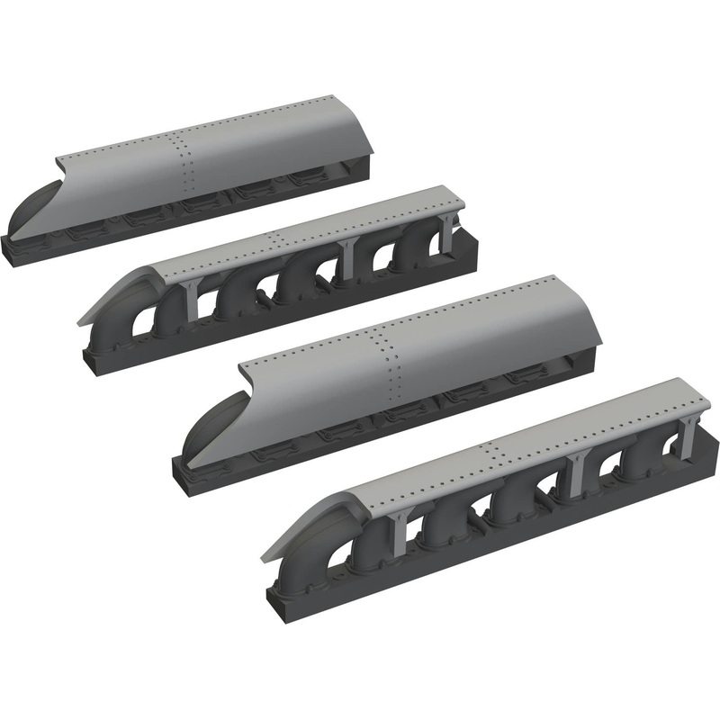 1/72 Me410 exhaust stacks (for Airfix)