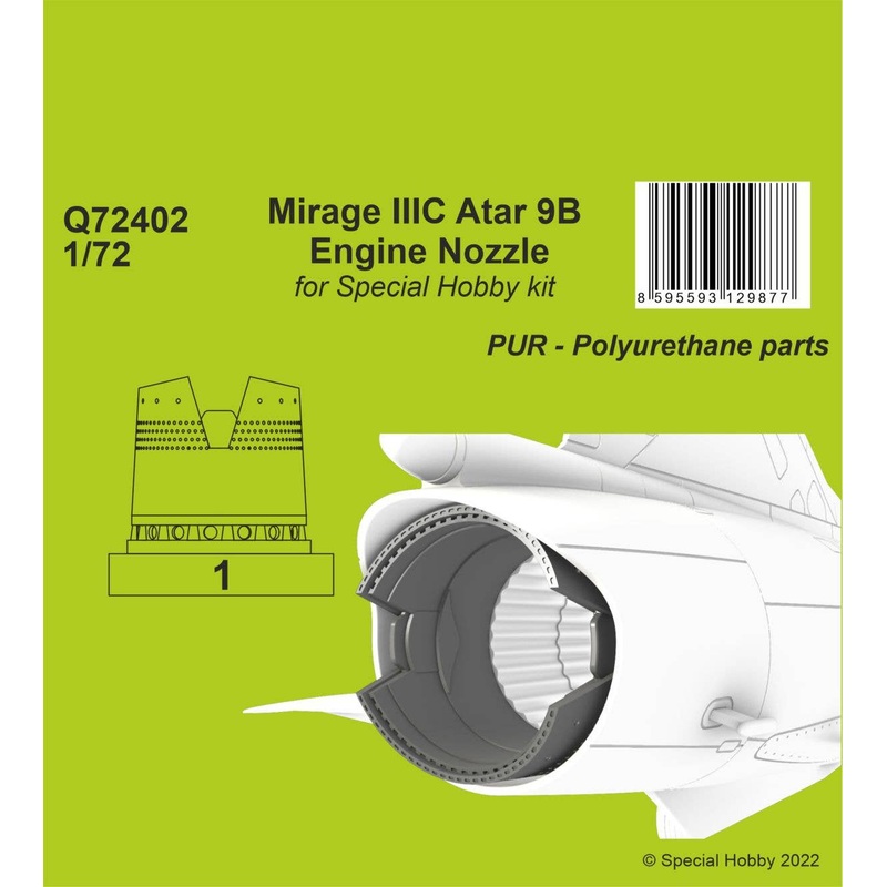 1/72 Mirage IIIC Atar 9B Engine Nozzle / for Special Hobby kit