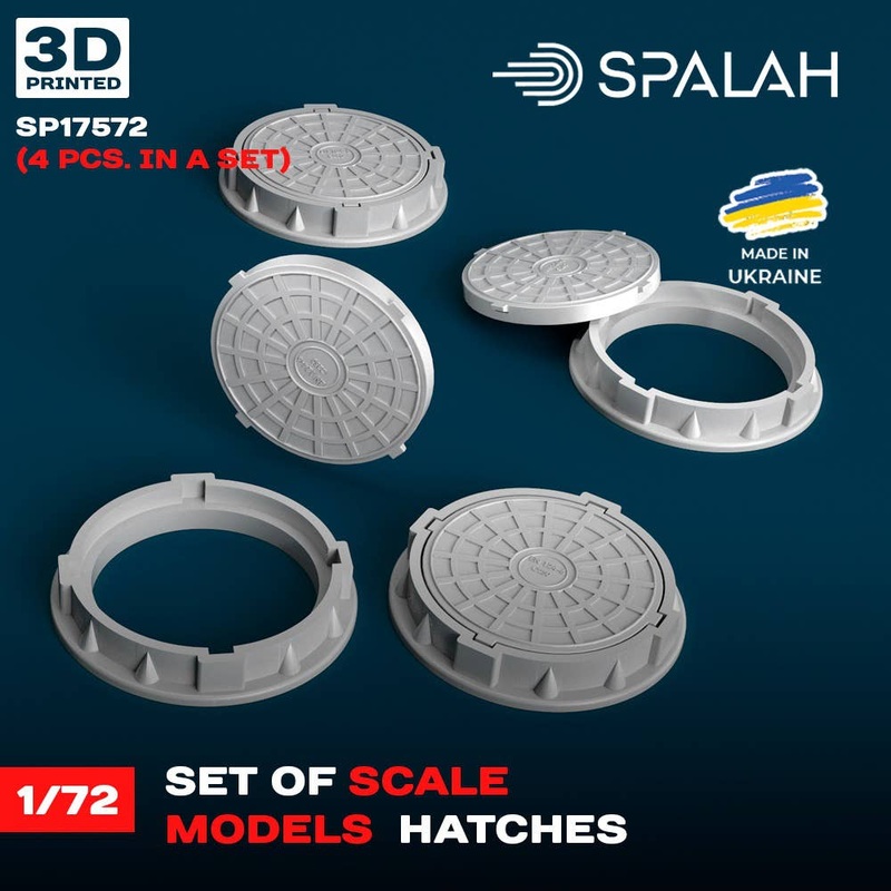 1/72 Set of scale models Hatches, (4 psc)