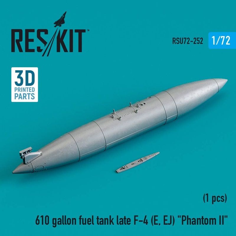 1/72 610 gallon fuel tank late F-4 (E, EJ) Phantom II (3D printing)