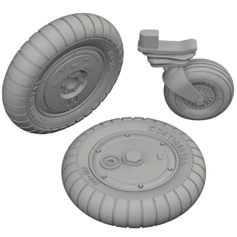 1/72 Bf 109G-5/G-6 wheels PRINT Brassin (for EDUARD)