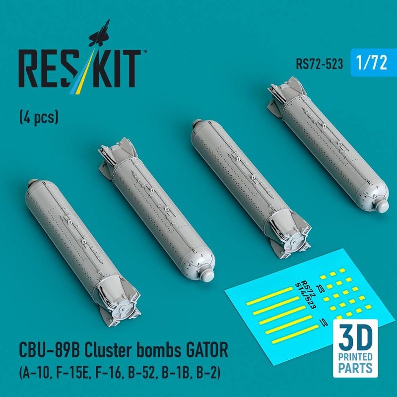 1/72 CBU-89B cluster bombs GATOR (4 pcs)