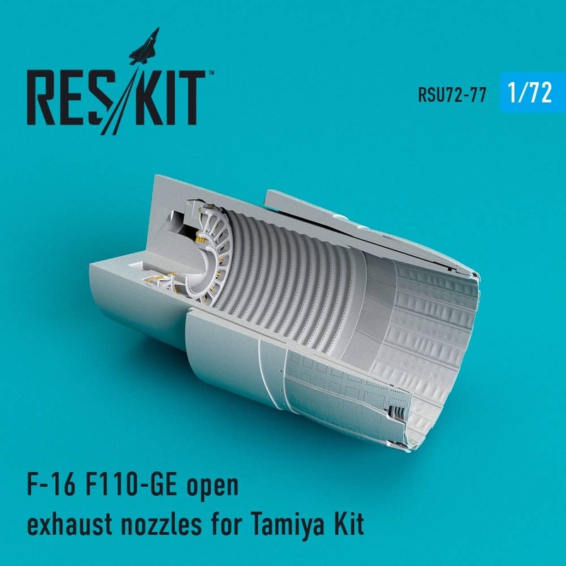 1/72 F-16 F110-Ge Open Exhaust Nozzles for Tamiya Kit