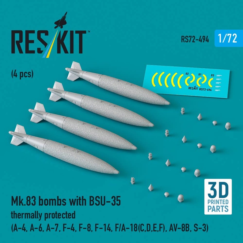 1/72 Mk.83 bombs with BSU-35 thermally protected (4 pcs)