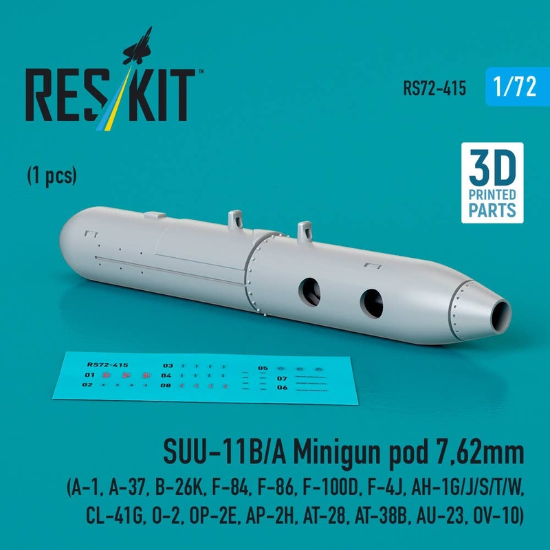 1/72 SUU-11B/A Minigun pod 7,62mm (1 pcs)