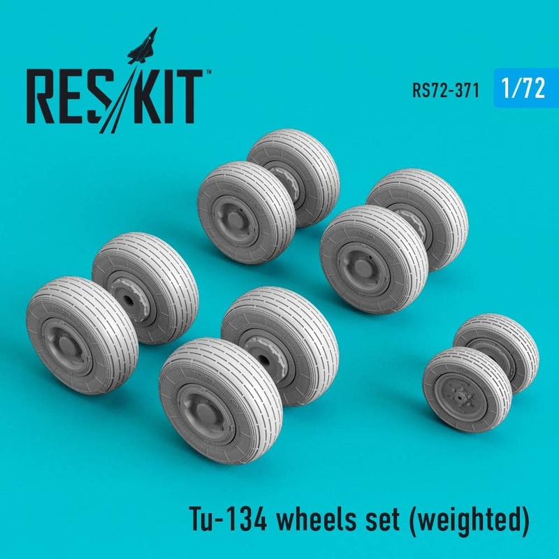 1/72 Tu-134 wheels set (weighted)