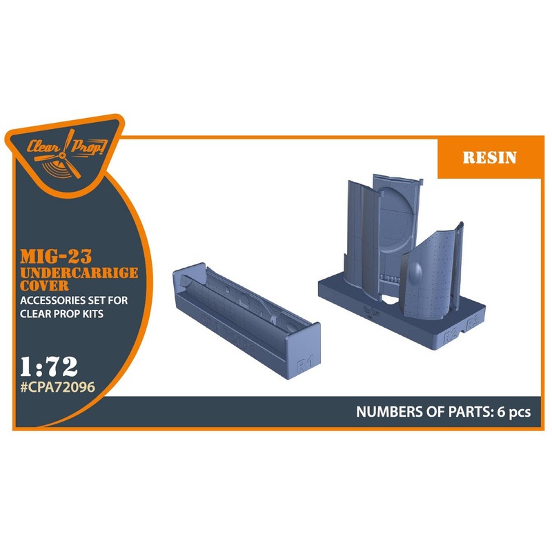 1/72 MiG-23 undercarriage covers for Clear Prop kits