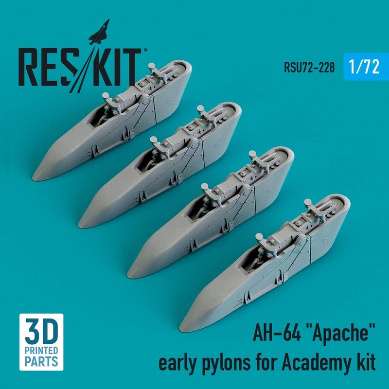 1/72 AH-64 Apache early pylons for Academy kit (3D Printing)