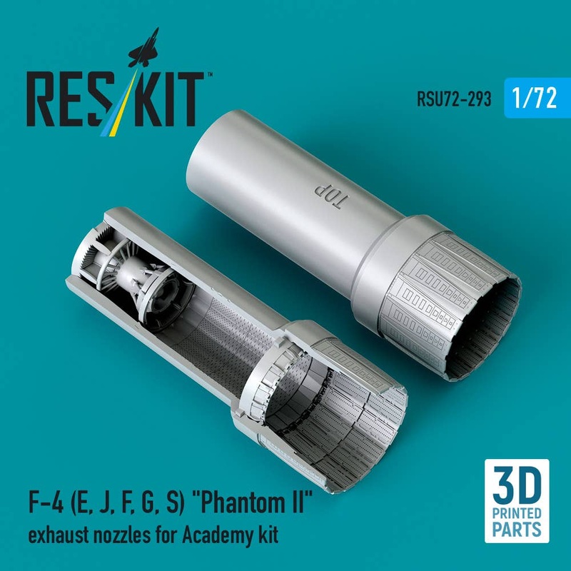 1/72 F-4 (E, J, F, G, S) Phantom II exhaust nozzles for Academy kit