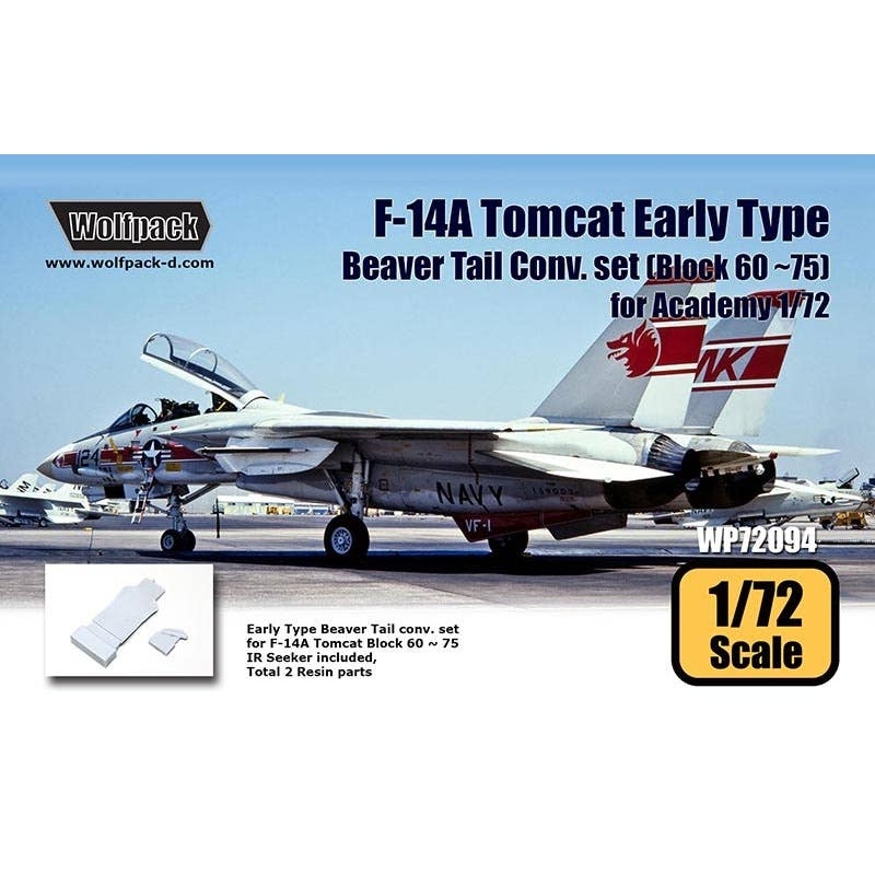 F-14A Tomcat Early Beaver Tails Conversion Set Block 60-75 (1/72 Academy)