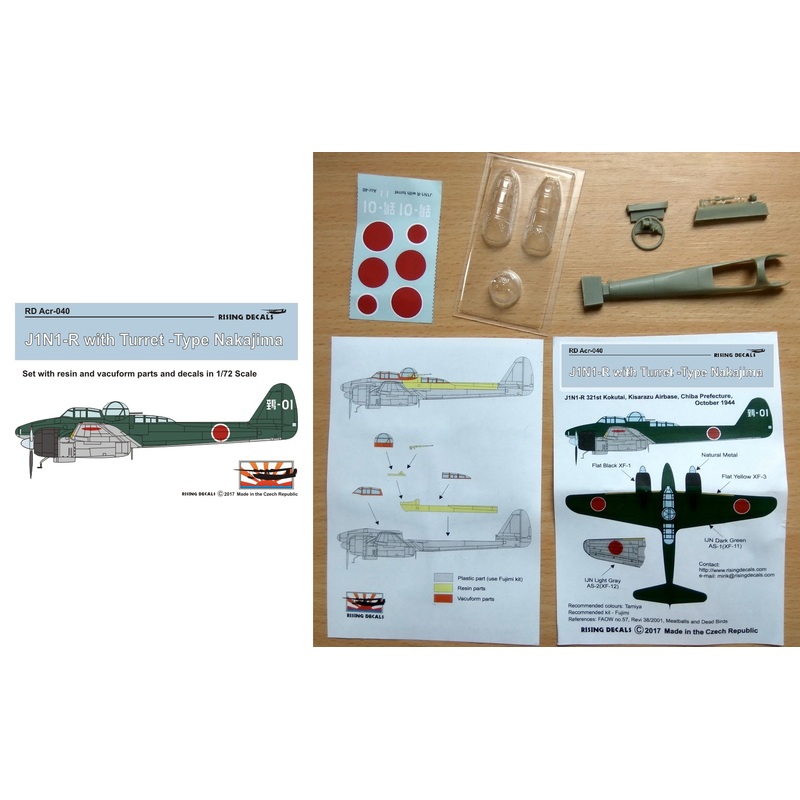 1/72 J1N1-R with Turret Type Nakajima (for Fujimi)