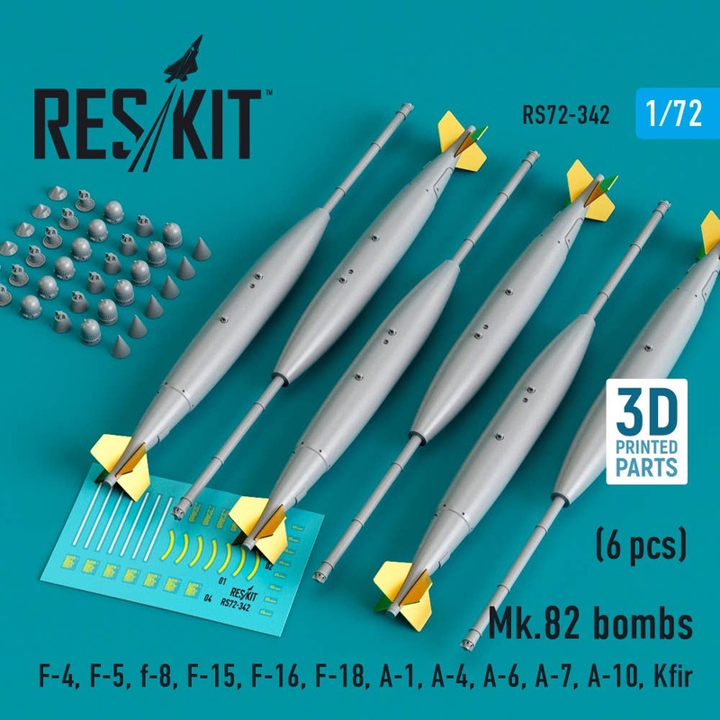 1/72 Mk.82 bombs (6 pcs) (3D Printed)