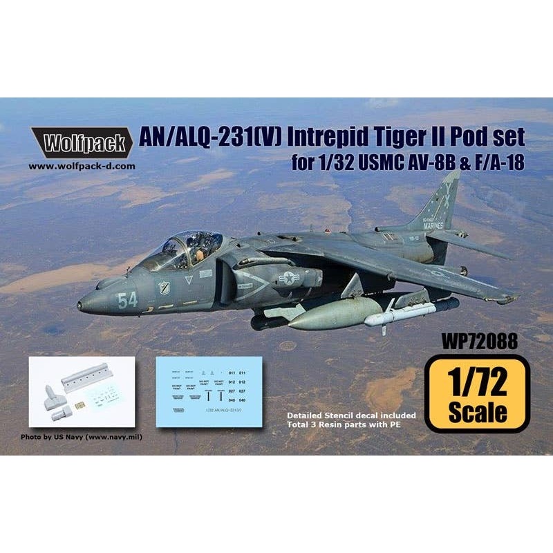 1/72 AN/ALQ-231(V) Intrepid Tiger II Pod Set (for USMC A/C)