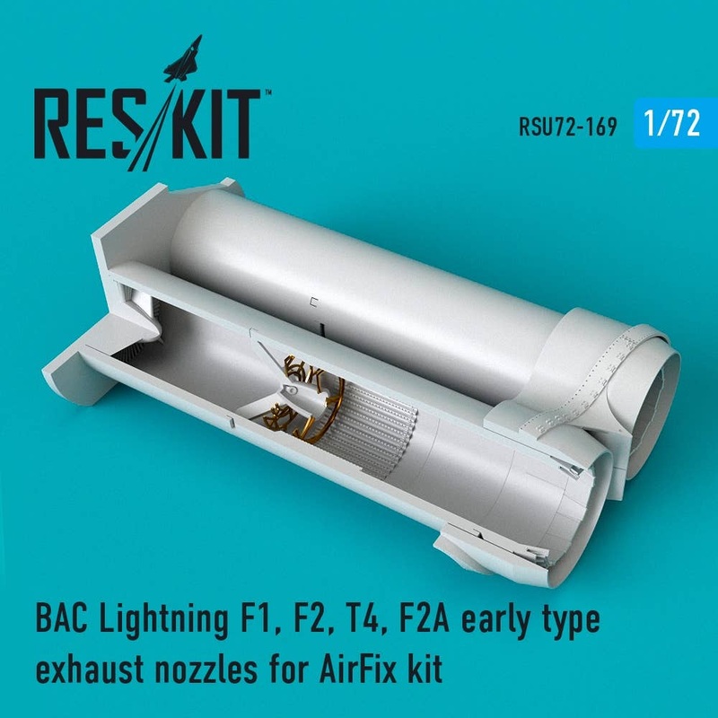 1/72 BAC Lightning F1, F2, T4, F2A exhaust nozzles early type for Airfix kit