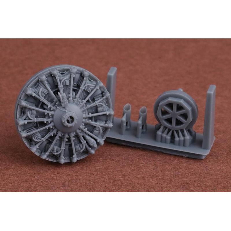 1/72 Finnish Brewster B-239 engine & exhaust set