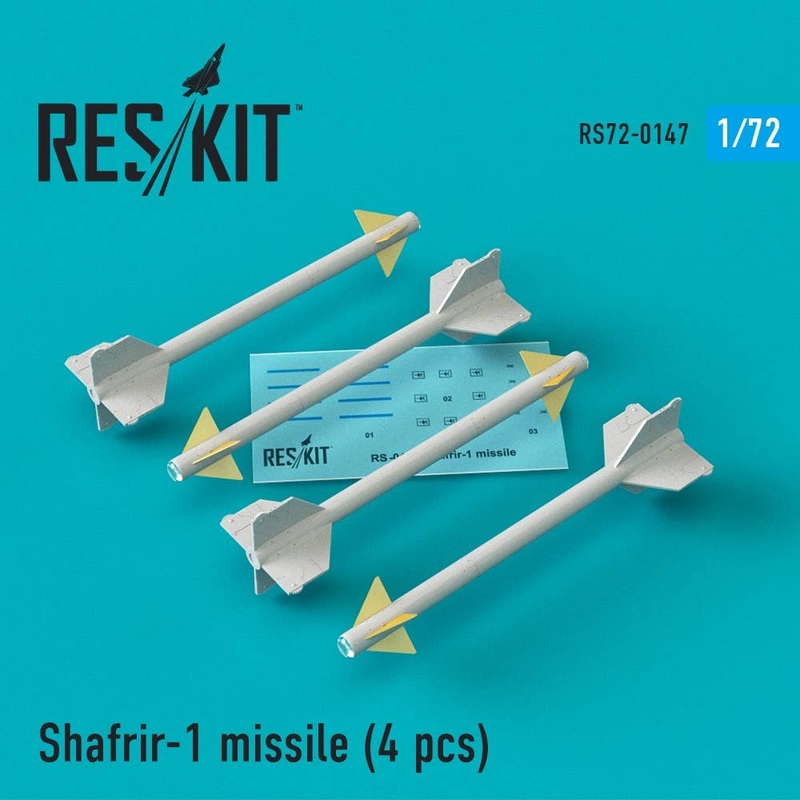 1/72 Shafrir-1 Missile (4pcs) (Mirage 3C, Mirage 3CJ, Vautour II)