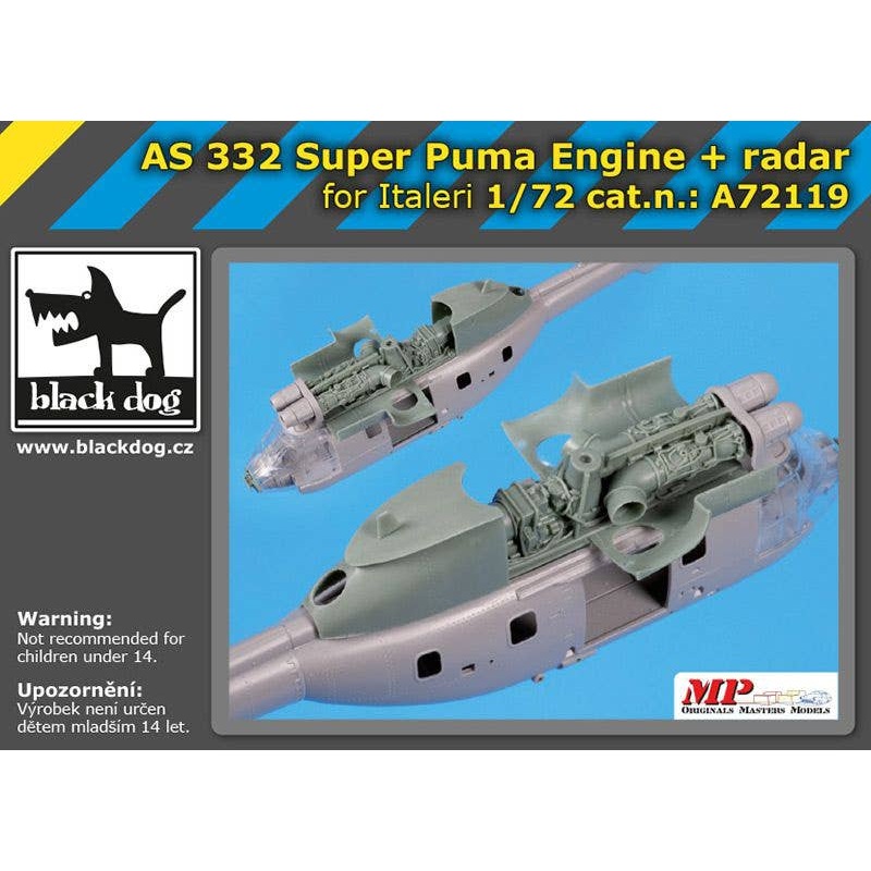 1/72 AS 332 Super Puma engine + radar