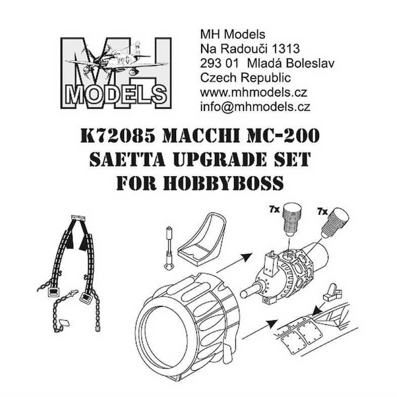1/72 MC-200 Saetta upgrade set for Hobbyboss