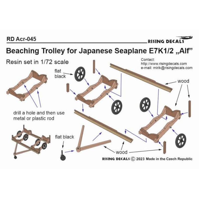 Beaching Trolley for Japanese Seaplane E7K1/2 Alf