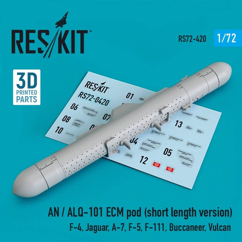 1/72 AN / ALQ-101 ECM pod (short length version) (F-4, Jaguar, A-7, F-5, F-111, Buccaneer, Vulcan) (3D printing)