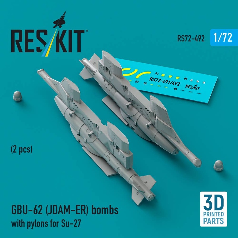1/72 gBU-62 (JDAM-ER) bombs with pylons for Su-27 Flanker (2 pcs)