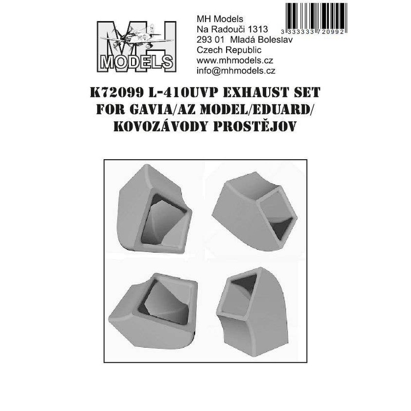 1/72 L-410UVP exhaust set, for Gavia/AZ Model/Eduard/Kovozavody Prostejov