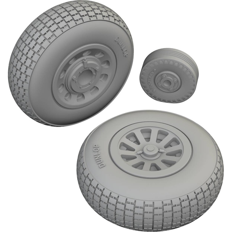 1/72 P-51D wheels block tread 2
