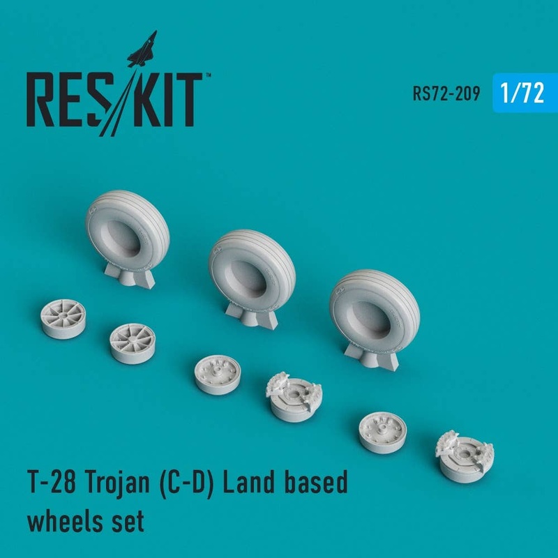 1/72 T-28 Trojan (C-D) Land Based Wheels Set