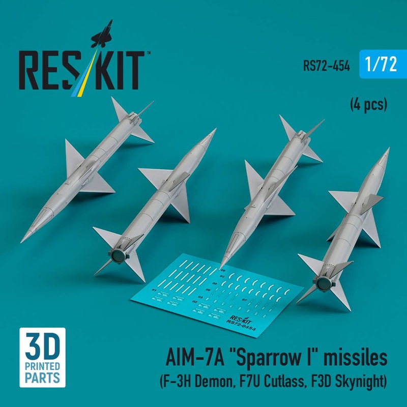 1/72 AIM-7A Sparrow I missiles (4 pcs)