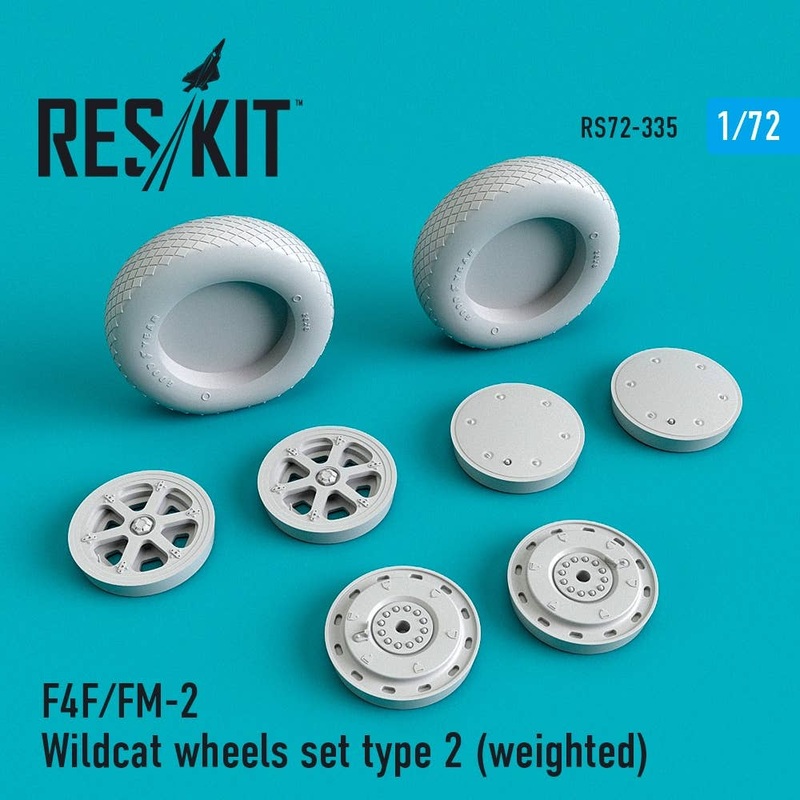 1/72 F4F/FM Wildcat wheels set type 2 (weighted)