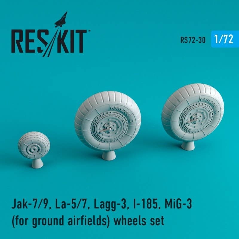 1/72 Jak-7/9, La-5/7, Lagg-3, I-185, MiG-3 (for Ground Airfields) Wheel Set