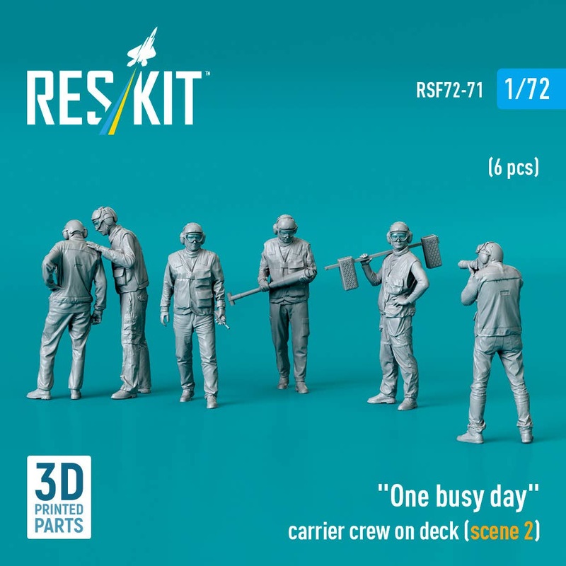 1/72 One busy day carrier crew on deck (scene 2) (6 pcs)