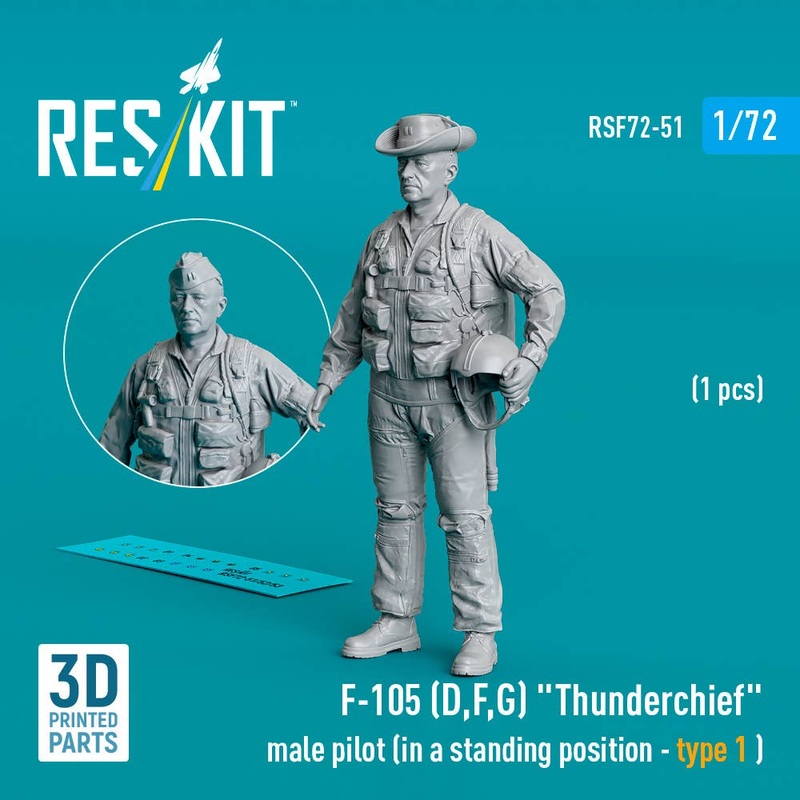 1/72 F-105 (D,F,G) Thunderchief male pilot (in a standing position - type 1) (1 pcs)