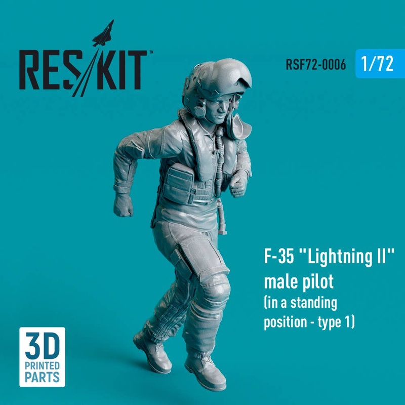1/72 F-35 Lightning II male pilot (in a standing position - type 1) (3D Printed)