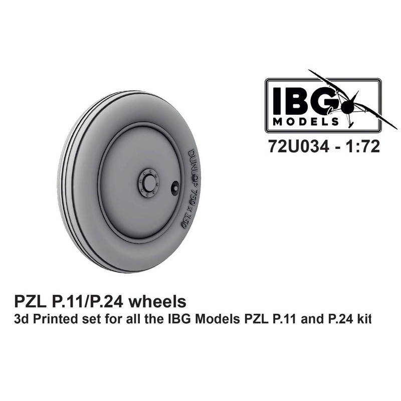 1/72 PZL P.11 / P.24 Fighter Wheel Set 3D Print (72U034)