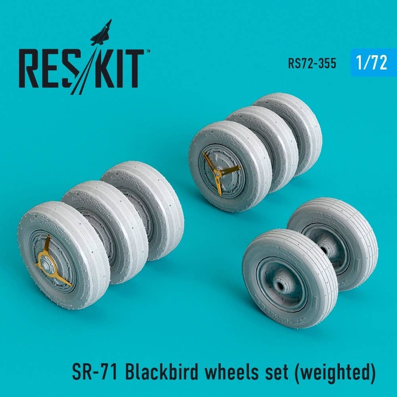 1/72 SR-71 "Blackbird" wheels set (weighted) (for Hasegawa, Italeri, Academy, Revell, Trumpeter)