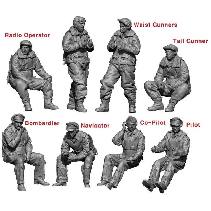 1/72 B-17 Crew Set (8 Figures)