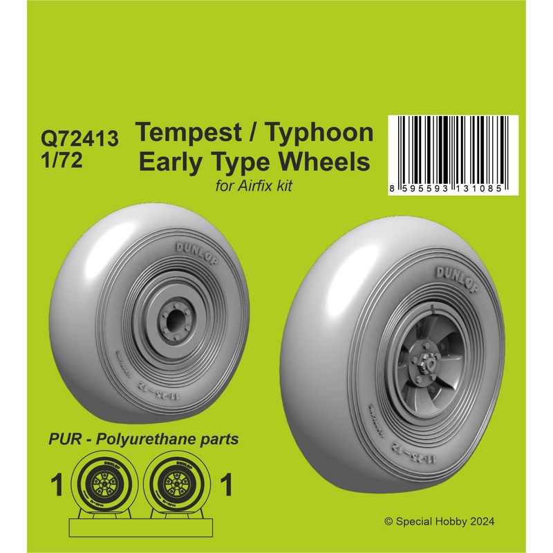 1/72 Tempest/Typhoon Early type Wheels